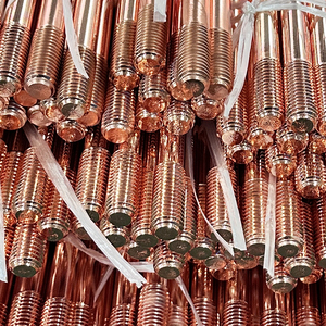 Cường độ cao Threaded Trái Đất Rod sét bảo vệ nền tảng hệ thống đồng mạ thép Trái Đất Rod/Mặt đất Rod - Product Image 5