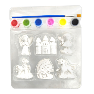 Kids Educational DIY Color Painting Toy Ceramic Art Painting Crafts Gypsum <strong>Plaster</strong> Painting <strong>Set</strong> - Product Image 2
