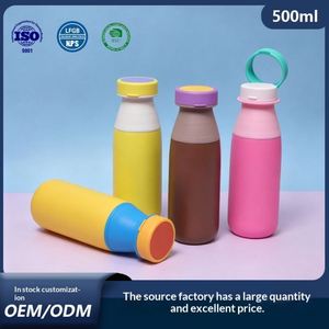 Bouteille d'eau isotherme en acier inoxydable personnalisée de 500 ml pour enfants, avec double poignée, anti-fuite, sans BPA, gourde scolaire GOURD ENFANT - Product Image 2