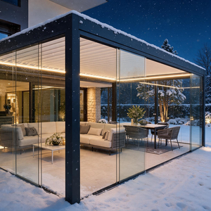 Pérgola Bioclimática Elegante de Aluminio con Techo de Lamas con Recubrimiento en Polvo y Protección UV, Gazebo de Jardín, Refugio Solar - Product Image 3