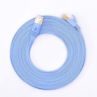 Kabel Jaringan Flat CAT6 RJ-45 Grosir, Tembaga Bebas Oksigen, Pre-terminasi, Kabel Patch Jaringan Komputer Gigabit, Tembaga Murni