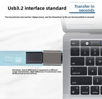 Adaptateur OTG Type-C vers USB3.2, câble en alliage d'aluminium pour phablet, clé USB, disque dur, casque, souris, adaptateur USB 3.2 pour téléphone portable