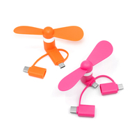 Ventilateur USB-C miniature personnalisé avec logo, cadeaux de marque, câble 3 en 1, ventilateur pour téléphone portable, ventilateur USB Type C