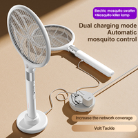 Qualitell Lampe anti-moustiques pliable et raquette électrique anti-moustiques portative, multifonctionnelle, écologique, rechargeable Type-C pour la maison