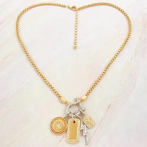 नए डिजाइन फैशन एक्सेसरीज स्टेनलेस स्टील महिला हार डिय गोल्ड प्लेटेड आकर्षण महिलाओं के लिए - Product Image 3