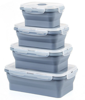Boîte à lunch pour enfants en silicone pliable sans Bpa ODM et OEM pour bol adulte