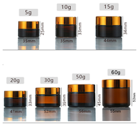 Pot en verre et récipient de 5g, 10g, 15g, 20g, 30g, 50g, 60g, 100g, 200g, 250g, 350g, 400g avec couvercle en bambou véritable, en bois ou en plastique imitation bois