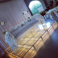 Piste de danse à LED avec lumière Plancher de danse en verre Plate-forme de scène avec fleur pour la décoration de fête de mariage et d'événement