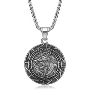 Collar con Colgante de Runa Vikinga Nórdica con Lobo, Joyería Fina de Acero Inoxidable 316, Chapado en Oro de 18k, para Hombre, 2024 - Product Image 5