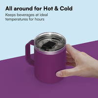 Botol Air Terisolasi Bebas BPA dengan Tutup Anti Debu Pegangan Ergonomis Berbagai Pilihan Tutup Mug Kopi Tahan Lama Ide Hadiah Sempurna