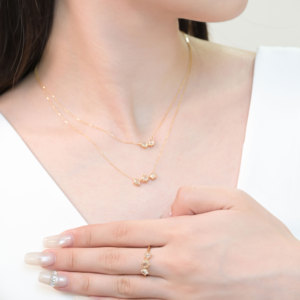 Proveedor de Hong Kong, Joyería Fina al por Mayor, Collar con Colgante de Diamante Natural en Oro Amarillo Sólido de 18K, Corte Rosa, para Mujer, Regalo - Product Image 4