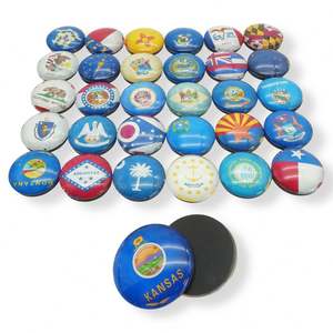 Aimants de réfrigérateur en verre personnalisés, souvenirs de lieux touristiques du monde entier - Product Image 1