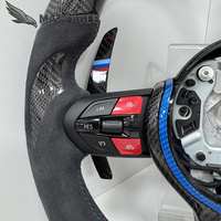 Volant personnalisé en cuir et fibre de carbone forgée pour BMW F10 F18 F11 M6 M3 M4 M5 F20 F30 M5 F90 F80 F82 M2 F87