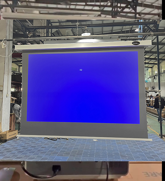 TELON Motorized 100" 120 "16:9 16:10 in Ceiling Tab Tensioned ALR Projection Screen Long Throw Projector Screen for Home Theater