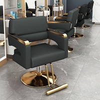 Équipement de salon de coiffure moderne verrouillable, mobilier de salon de beauté, style luxueux, fauteuils de barbier