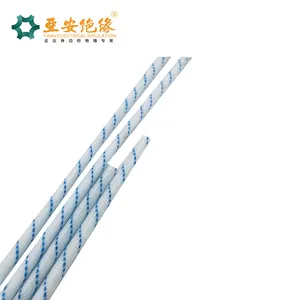China fornecedor 2715 4kv fio elétrico revestido 1kv a 2.5kv 105 deg tubo de isolamento trançado manga pvc fibra de vidro manga