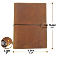 Classeur en cuir A5 personnalisé journal intime fait à la main 6 anneaux organisateur avec poche en cuir agenda 52 semaines calendrier sans date