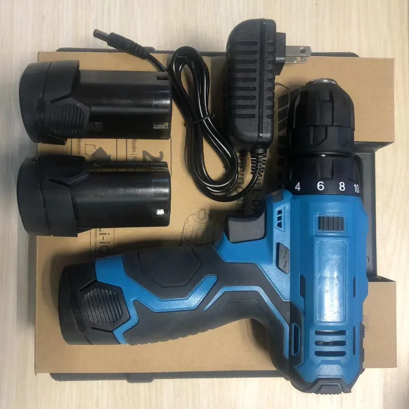 2023 High Durability 2 Batteries And 1 Charge Cordless Drill Power Tools Drill