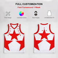 Camiseta de Baloncesto Personalizada Elite para Hombre, Diseño Estrella, Reabastecimiento Rápido en 1 Semana, Tallas Estadounidenses, Conjunto de Equipación para Torneos