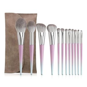 Juego de brochas de maquillaje YRX de 12 piezas, brochas de pelo sintético suave para rostro, brochas profesionales para rostro y ojos, brocha fina para rubor, set completo de maquillaje. - Product Image 2