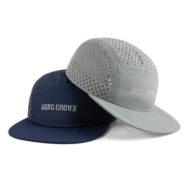 Custom Logo Quick Dry Breathable Mesh Caps Cycling Camp Running Blank Plain 5 Panel Unstructured Camp Cap Hat for Men Women