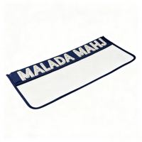 Sac Mah Jong à fermeture éclair transparent bleu marine avec logo brodé personnalisé de 21 pouces pour carreaux de Mahjong