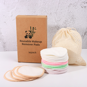 Discos Faciales Reutilizables <span class=keywords><strong>de</strong></span> Algodón Terry, Redondos, con Borla para Polvos, Paño Desmaquillante para Belleza y Cuidado Personal - Product Image 6