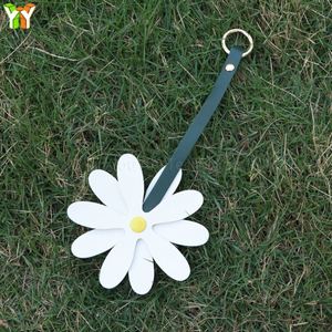 Faux Sun <b>Keyring</b> Purse Backpack Accessory Daisy Leather Bag Flower Fashion Charm - Product Image 2