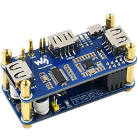 Waveshare PoE Ethernet/USB Hub HAT Kompatibel dengan Raspberry Pi Zero Series 3x Port USB 2.0 untuk 2.0 802.3af-Compliant Tersedia di Stok