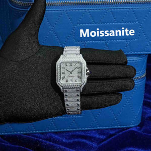 <span class=keywords><strong>Montre</strong></span> mécanique automatique en acier inoxydable Hip Hop personnalisée, boîtier en saphir, sertie de diamants VVS Moissanite, montres pour hommes avec GRA - Product Image 4