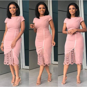 ชุดเดรสดินสอทำงานสำหรับผู้หญิง,ชุดเดรสเข้ารูปแต่งลูกไม้แบบชิ้นเดียวดีไซน์ล่าสุดจากโรงงาน - Product Image 6