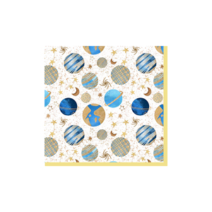 DAMAI - Vajilla Personalizada con Temática Espacial Azul Oscuro, Platos de Papel Desechables para Fiestas con Juego de Vajilla con Plantas - Product Image 6