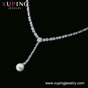 Set-278 xuping Luxury Jewelry Wedding Gift <strong>Pearl</strong> Zircon <strong>Necklace</strong> and Drop Earring Jewelry Sets for Ladies - Product Image 5