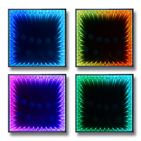 Extérieur 3-en-1 RVB Cristal LED Miroir Magnétique 3D Verre Piste de Danse avec Stage Disco Lighting