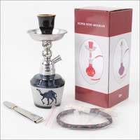 Arabe Super Mini Narguilé Ensemble Unique 16.9Cm Portable Simple Pakistan Shisha Voyage En Plein Air Voiture Plage Camping Jardin Fumer Shisha