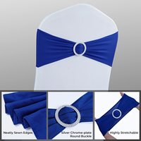 Nœuds de chaise en spandex avec boucle pour la décoration de mariages, banquets et événements