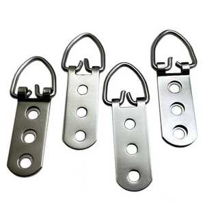 Three Hole Silver Hanging <b>Ring</b> Hook For Calligraphy Painting Frame Wall Mounting Accessory - Product Image 2
