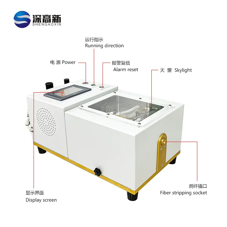 Machine à dénuder et à cisailler à noyau unique pour fibres optiques SGX-005B