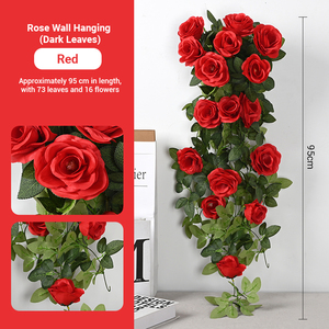 18 Nụ Hoa Hồng Nhân Tạo Treo Tường giỏ hoa đặt hoa lụa hiện đại kéo dài 3-5 năm phòng khách tốt nghiệp - Product Image 4