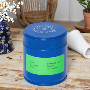 Nhà máy tùy chỉnh kim loại trà lưu trữ lon cấp thực phẩm tinplate Matcha <span class=keywords><strong>tin</strong></span> xi lanh vuông bù đắp in ấn cho Cookie lưu trữ - Product Image 1