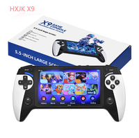 Console de jeu portable X9, écran HD 5,5 pouces, jeux rétro classiques, 27 langues, vidéo portable, 1500 mAh, console de jeu pour enfants, cadeau