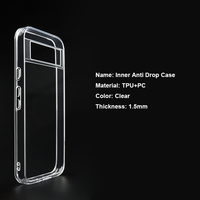 Pour Google Fixel 9A 8A 7A 6A 5A coque PC transparente avec airbags anti-chute pour Google Pixel 9Pro XL 8Pro 7Pro 6Pro couverture transparente