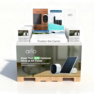 Vitrine en carton recyclé imprimée sur mesure avec style vintage autoportant à faire soi-même pour la vente au détail d'audio en boutique - Product Image 4