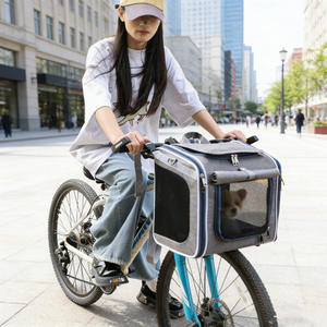 Sac de transport de luxe et tendance <span class=keywords><strong>pour</strong></span> animaux de compagnie (chats et chiens), extensible, souple, avec 4 fenêtres en maille, fermeture éclair, portable <span class=keywords><strong>pour</strong></span> le voyage - Product Image 2