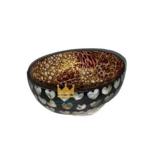 ชามเปลือกมะพร้าวขัดเงาอย่างหรูหรา สองด้าน ตกแต่งด้วยงานฝีมือ ทำมือ เป็นมิตรกับสิ่งแวดล้อม สำหรับตกแต่งบ้าน - Product Image 1