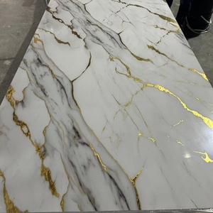 Pannello Murale in PVC Effetto Marmo Lucido Anti-Acqua, Installazione Facile con Colla, Design Colorati Personalizzabili Fai-da-Te - Product Image 6