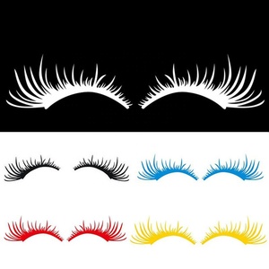 1 paire de faux <span class=keywords><strong>cils</strong></span> 3D charmants, autocollants pour <span class=keywords><strong>voiture</strong></span>, faux <span class=keywords><strong>cils</strong></span>, autocollants amusants pour phares de <span class=keywords><strong>voiture</strong></span>, autocollants en vinyle imperméables pour portes et fenêtres de <span class=keywords><strong>voiture</strong></span> - Product Image 3