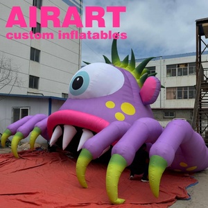 Mostro Gonfiabile Gigante con Bocca Grande per Decorazioni di Halloween, Ideale per Muri e Piazze - Product Image 1