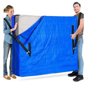 Custom Logo Waterproof Heavy Duty Foldable Folding Polyvinyl <b>Mattress</b> <b>Bags</b> <b>for</b> <b>Moving</b> and Storage With Zipper - Product Image 1