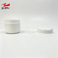 Pot en plastique blanc rond à large ouverture de 200g 250g pour crème cosmétique, crème pour le corps, crème pour le visage, crème pour les cheveux, avec couvercle à joint intérieur